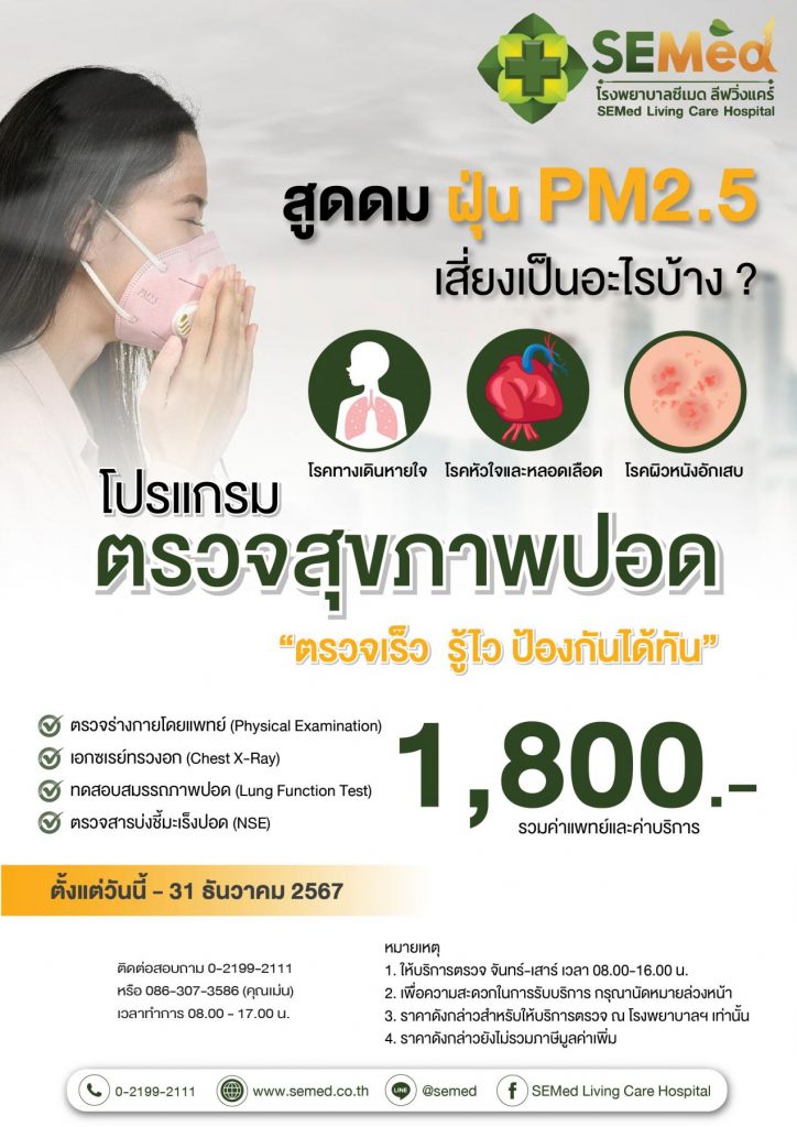 โปรแกรมตรวจสุขภาพปอด PM2.5